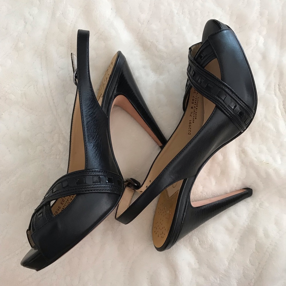 Cole Haan black leather heels!